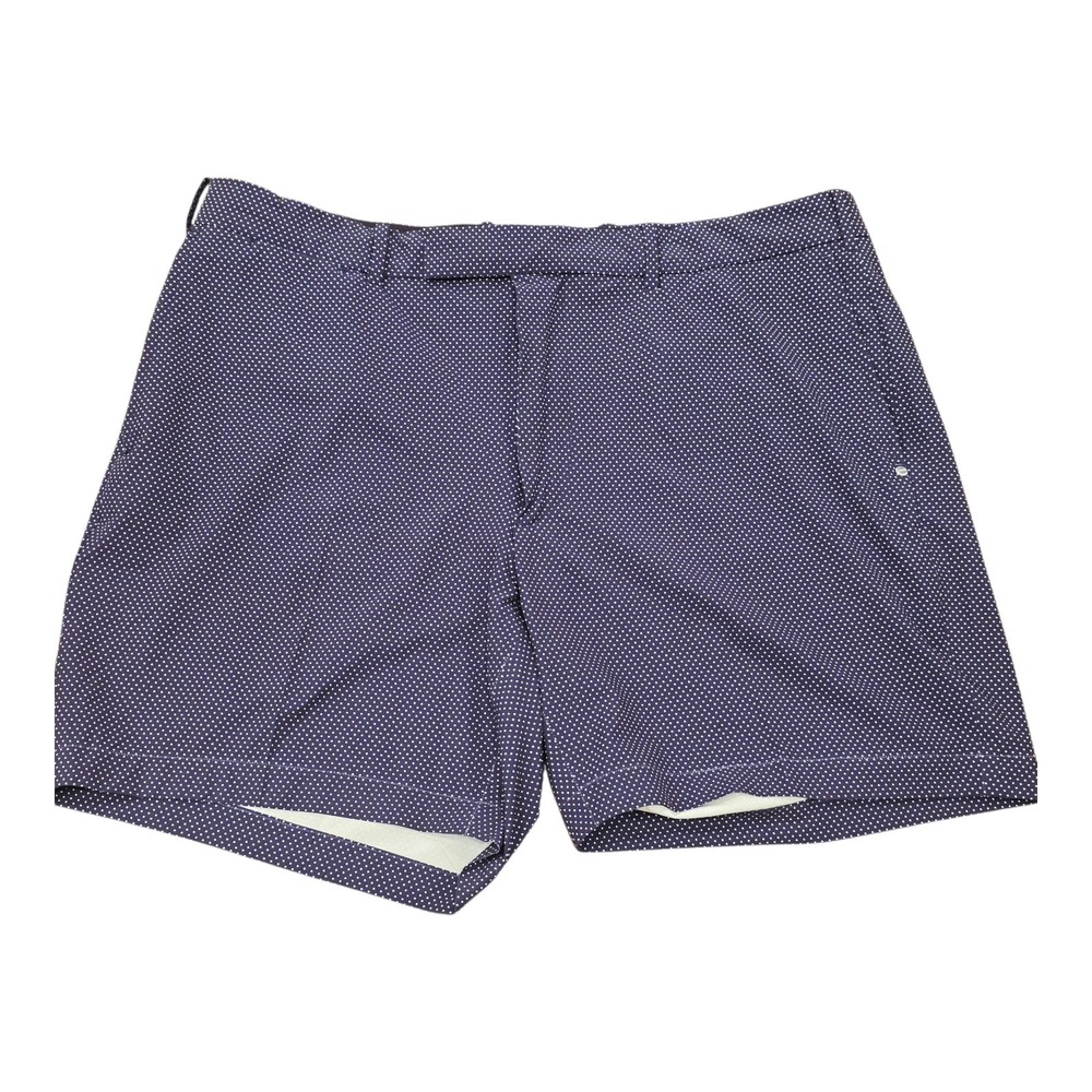 RLX Ralph Lauren Golf Shorts Mens 38 Blue Polka Dot Print Stretch Tailored Fit